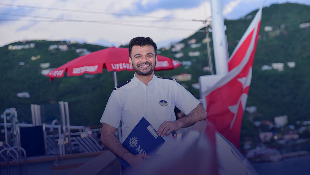 Veleslie, Captain’s Admin at MSC Cruises, sharing her excitement about supporting the Captain, Staff Captain, and crew onboard.