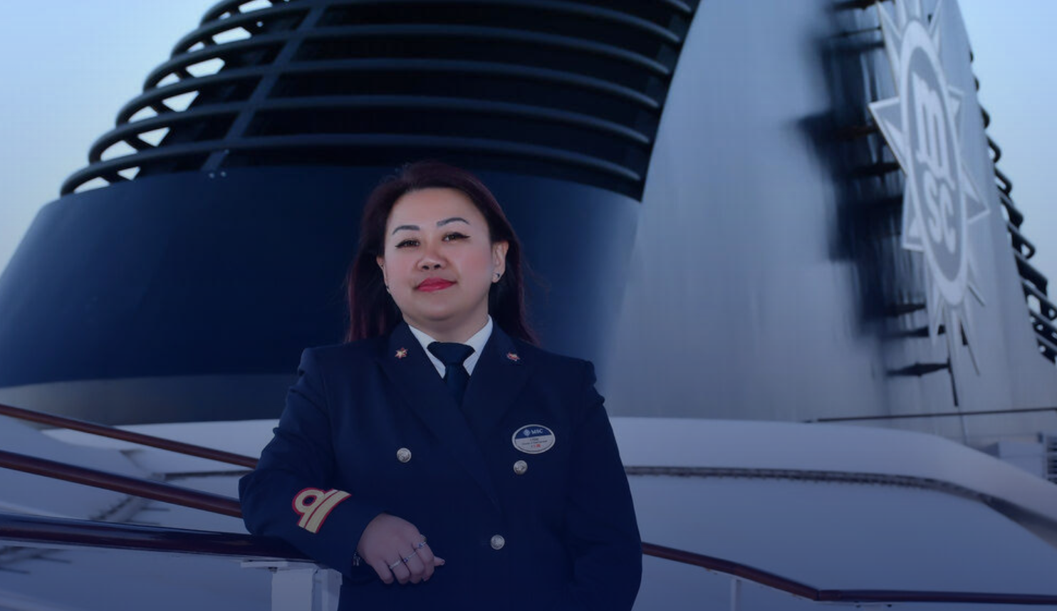 Lydia, Director of Hotel Services at MSC Cruises, sharing her career experiences of travel, teamwork, and growth.