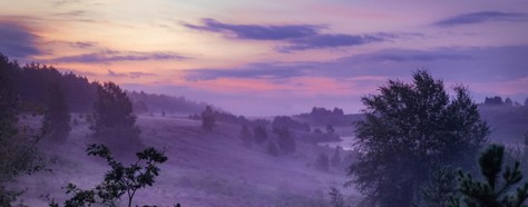 Lever de soleil violet 