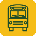 Blue school bus icon