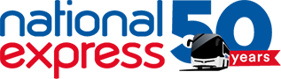 National Express 50 Years Logo