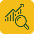 Analytics blue icon