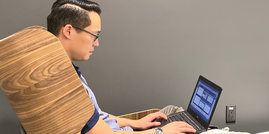 Man working on his computer