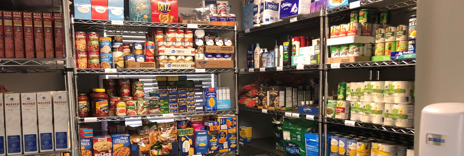 Pantry full of non-perishable foods