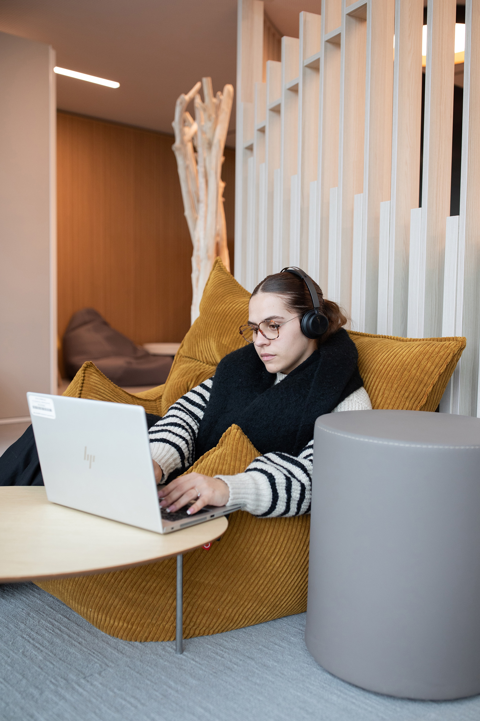 Orange corporate photo - remote work