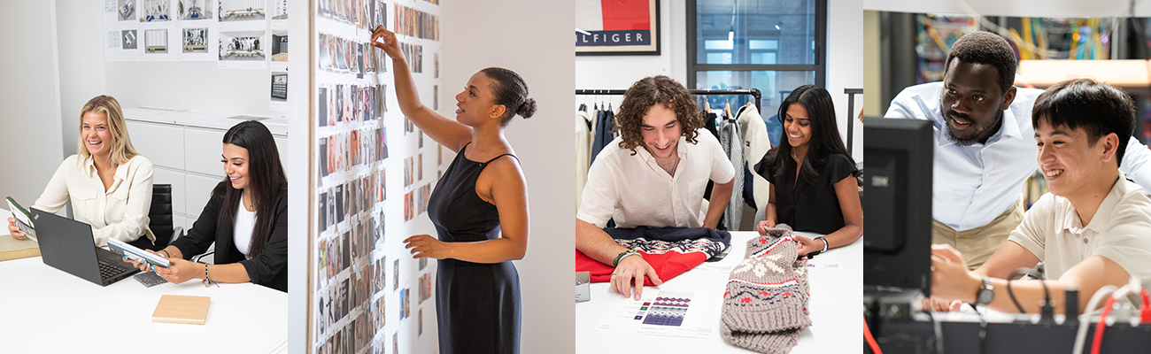 Interns at PVH working in various roles.