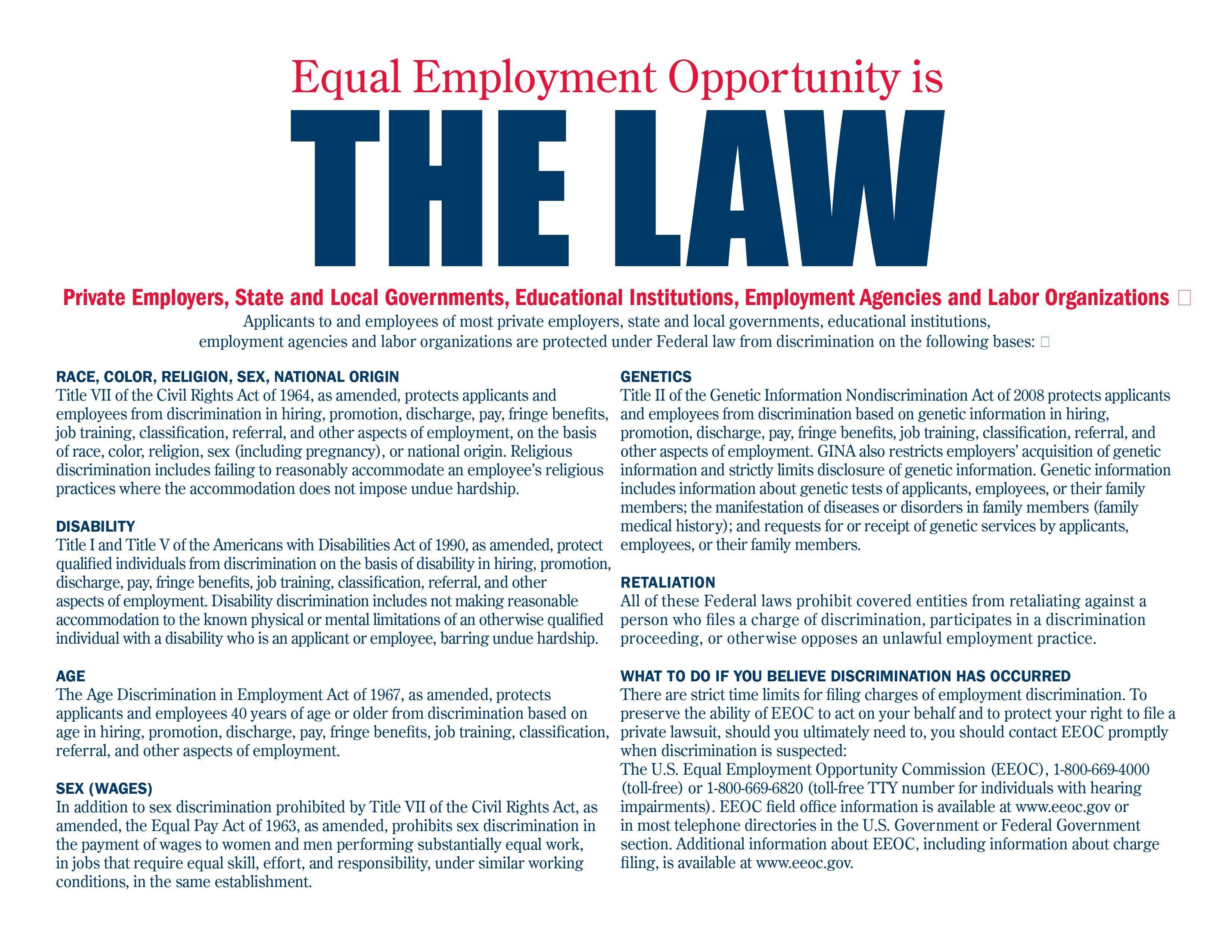 EEO is the Law Poster and Supplement | Philips