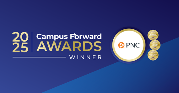 PNC Bank is a 2025 recipient of the RippleMatch Campus Forward Award.