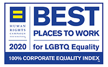 Best Places to Work for LGBTQ Equality Human Rights Campaign 2020 badge
