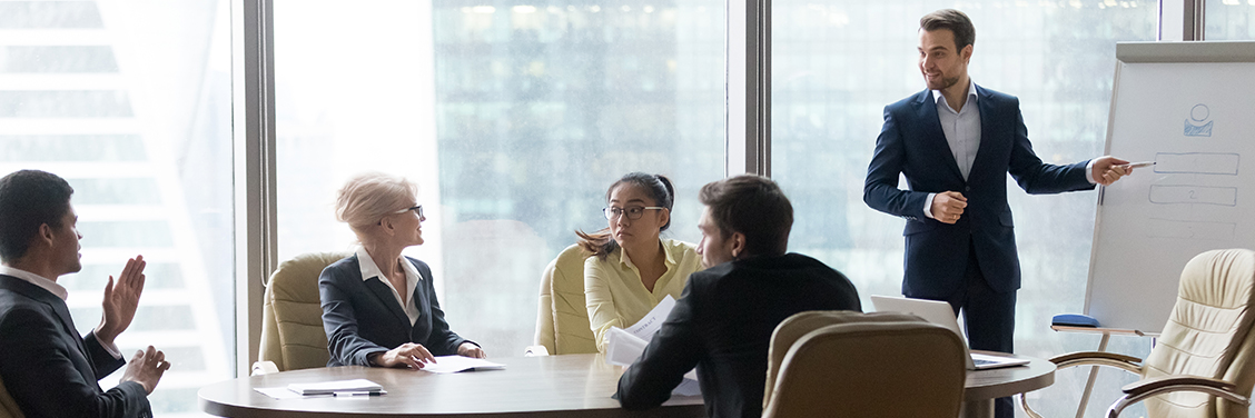 colleagues in a conference room