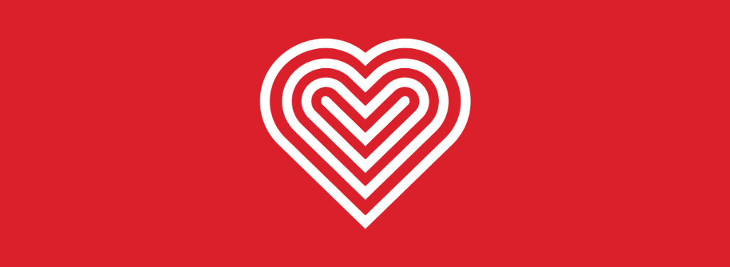White heart graphic 