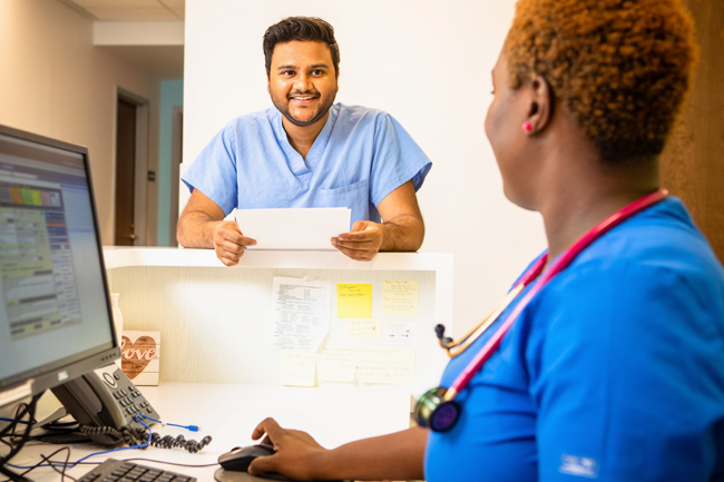 Group of smiling healthcare professionals