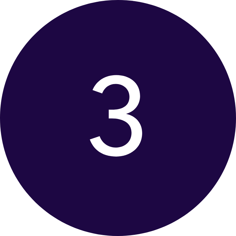 Number3-SercoDarkPurpleCircle