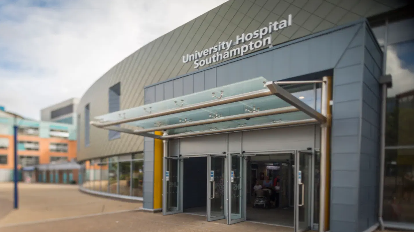 The front of University Hospital Southampton