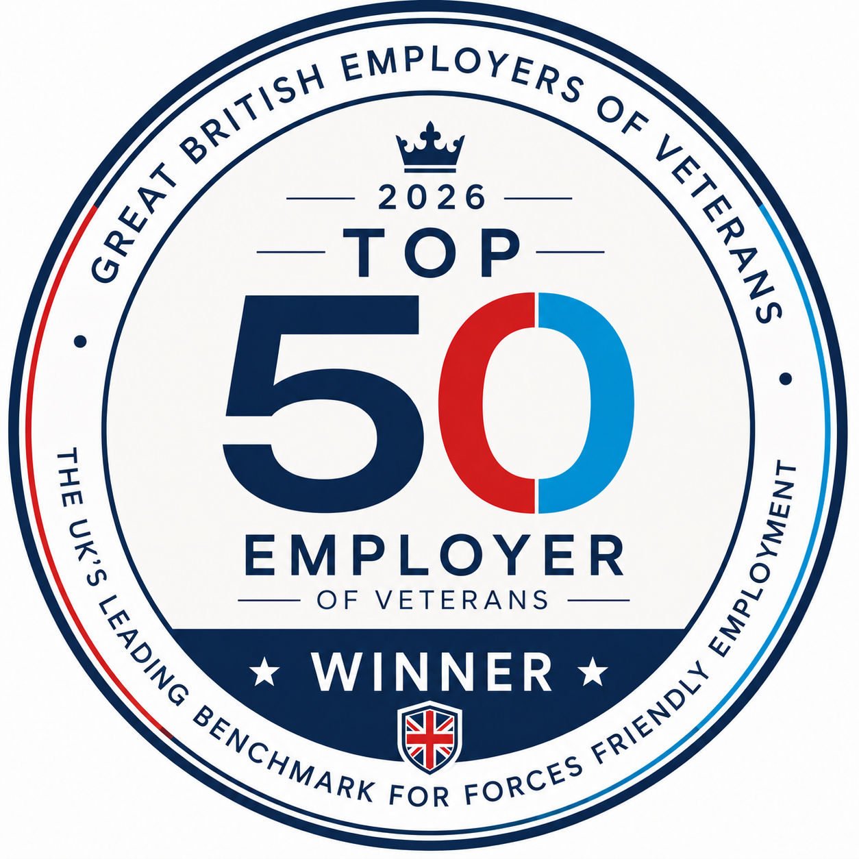 Winner Badge  –Top Employers of Veterans 2026