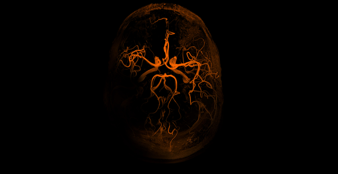 Clinical image on black background