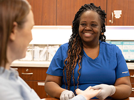 Medical Assistant with patient