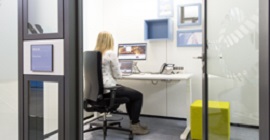 Woman in office