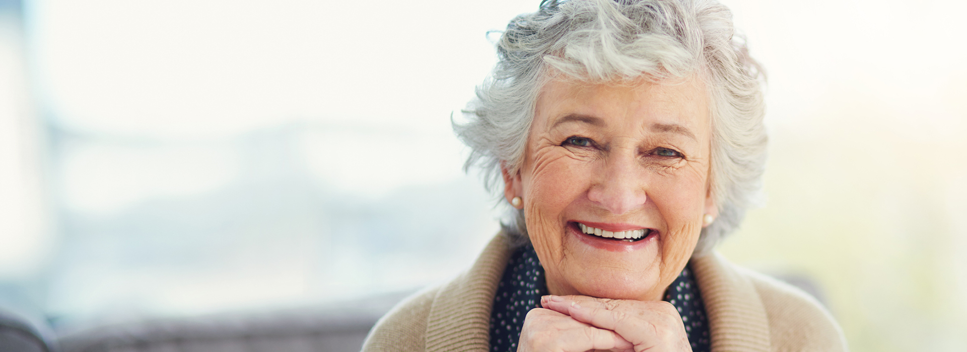 image of a happy female senior