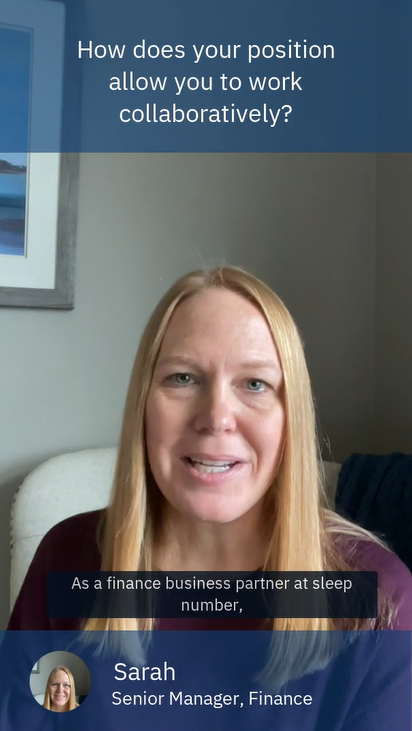 sarah, senior manager, finance