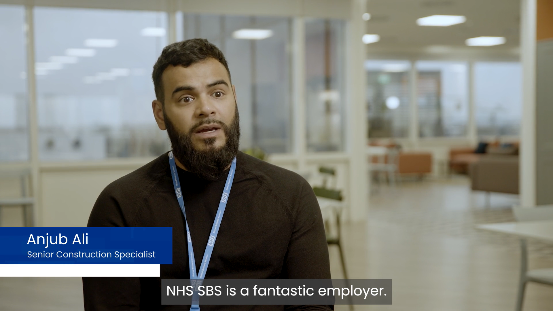 Employee quote - "NHS SBS is a fantastic employer"
