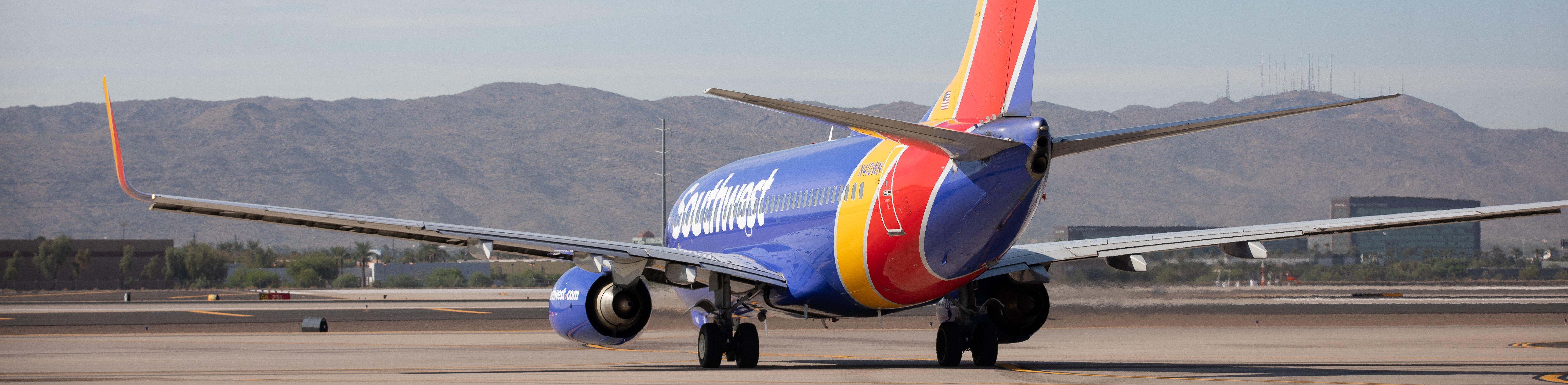 a Southwest 737 taxiing 