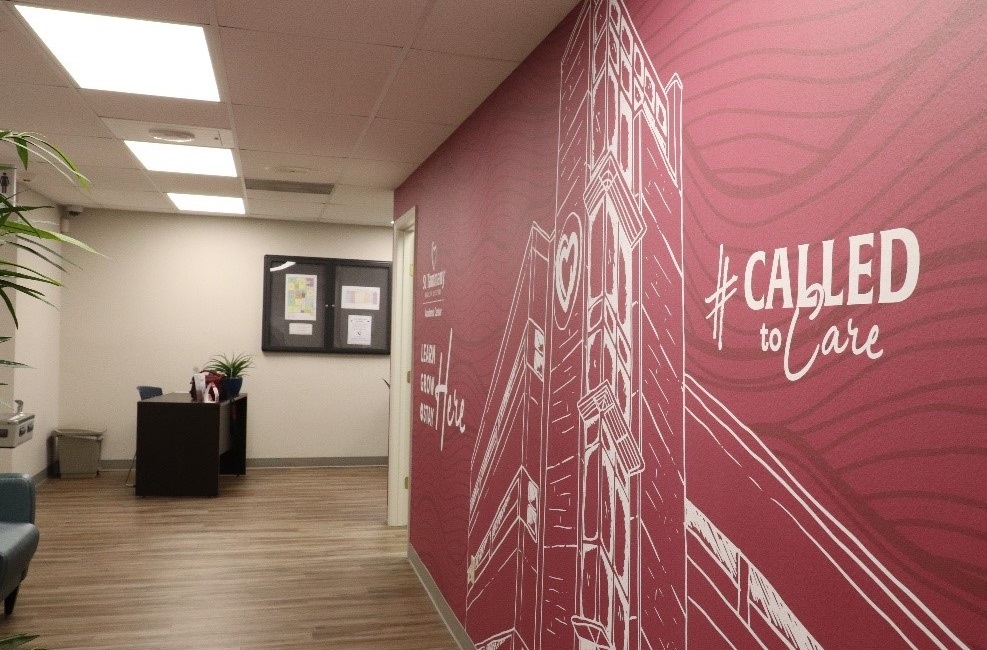 STAC Called To Care Mural & Front Lobby