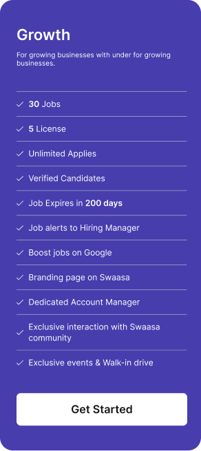 Swaasa Growth Subscription plan