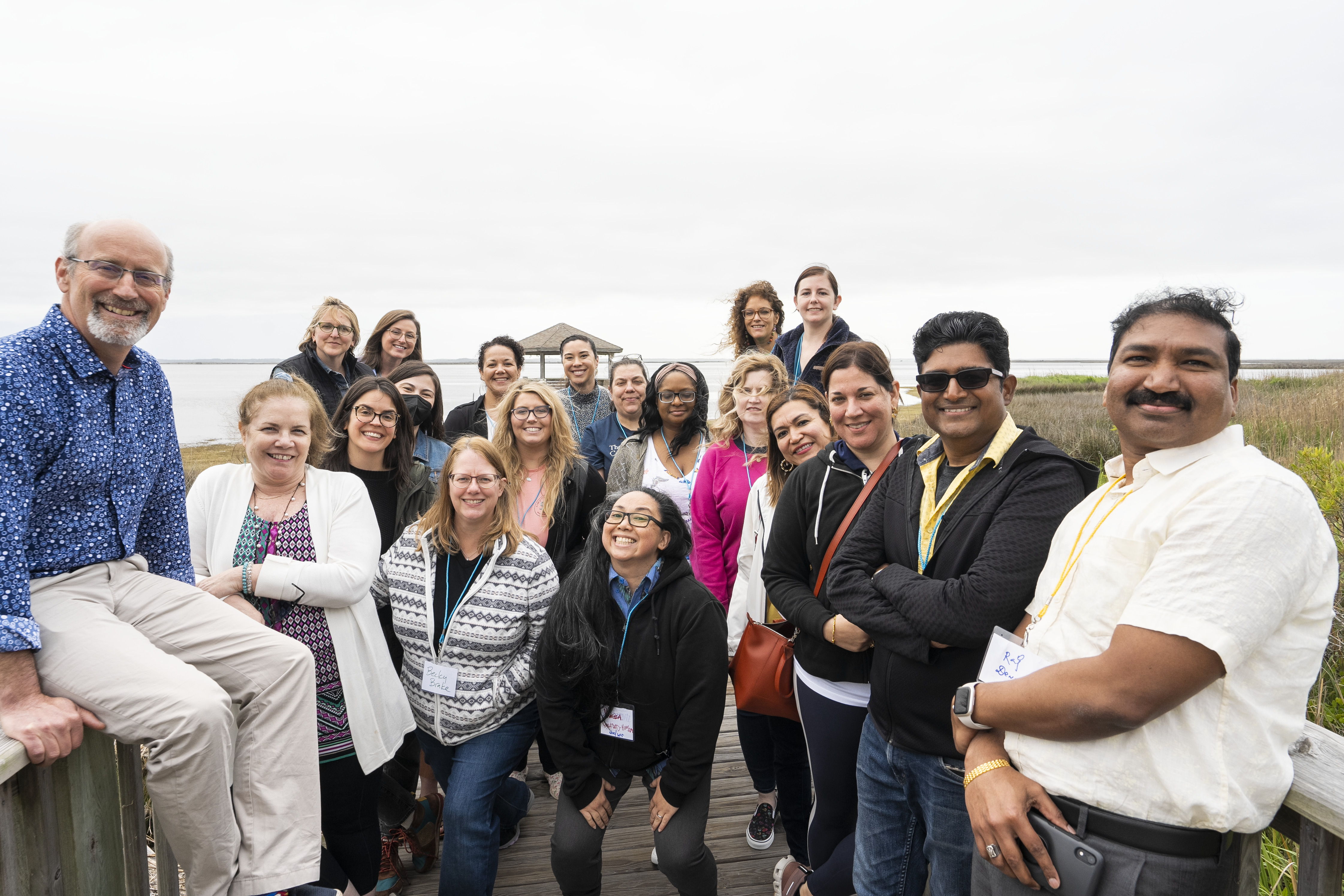 A group of people posing for a photo
