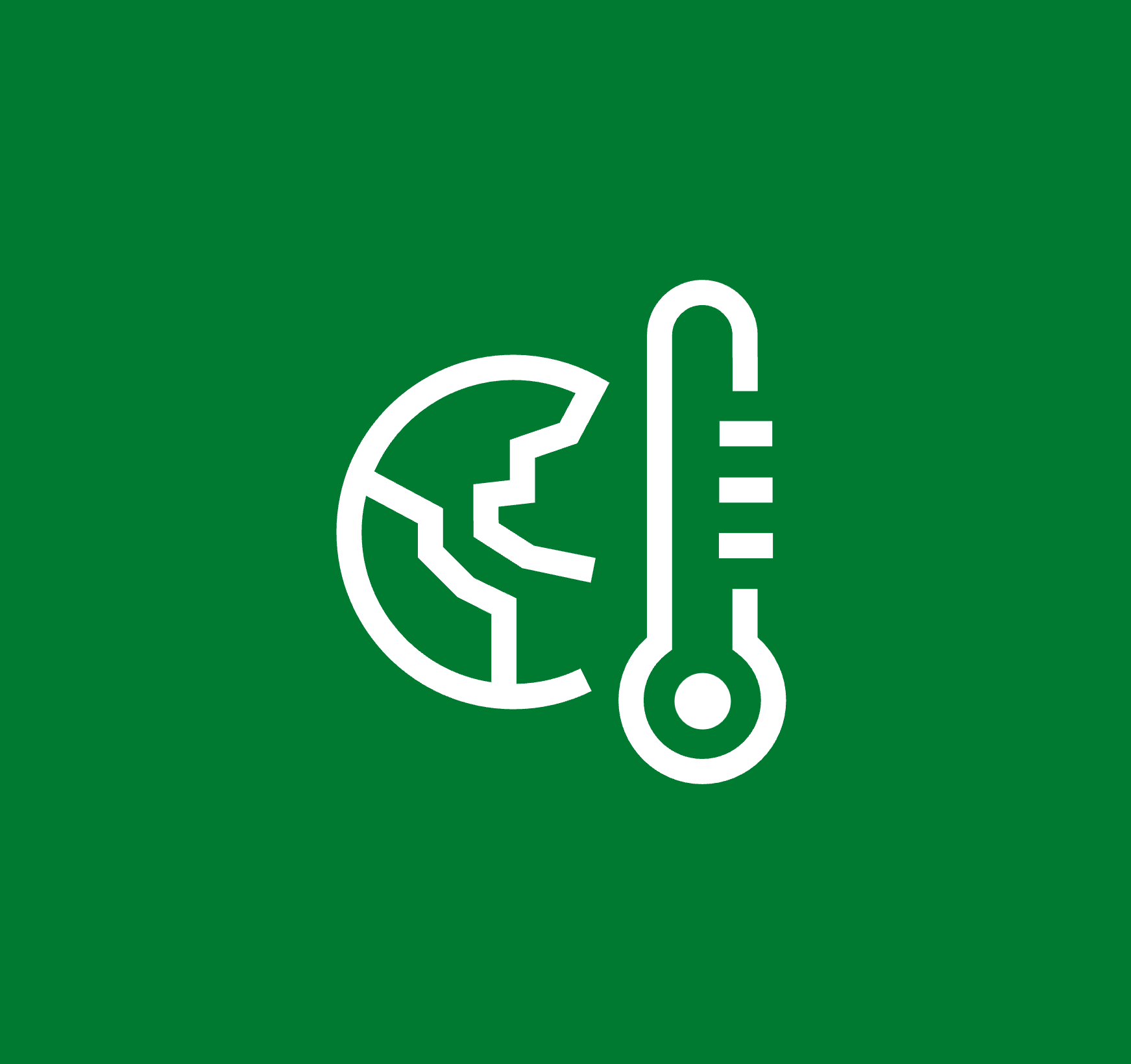Earth and a rising temperature thermometer