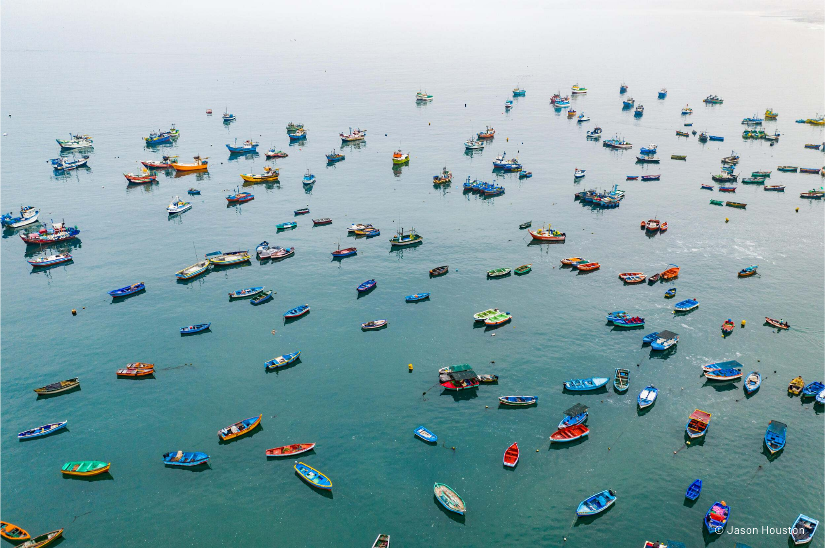 A group of boats in the water