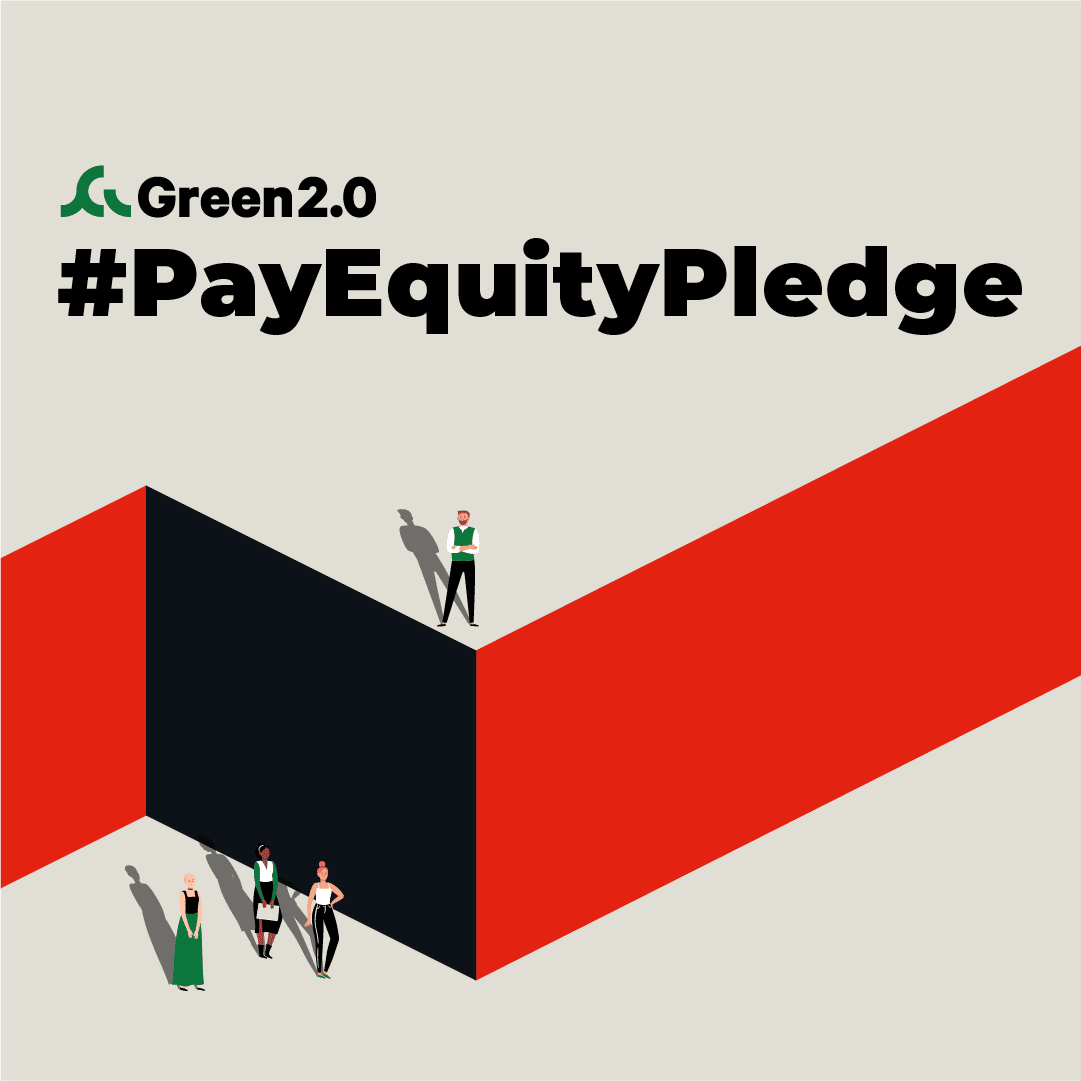 Green 2.0 #PayEquityPledge plaque