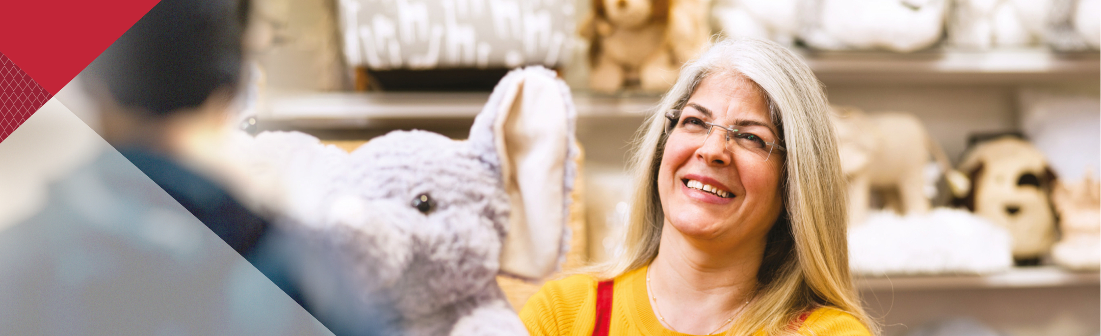 Woman smiling assisting customer