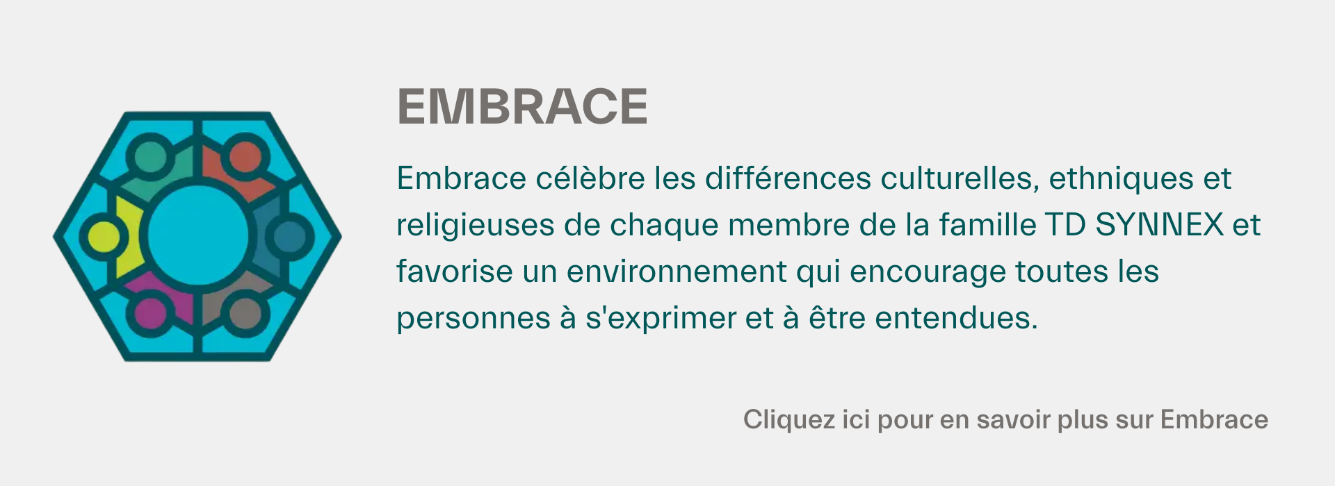 Une carte avec des informations sur le Embrace