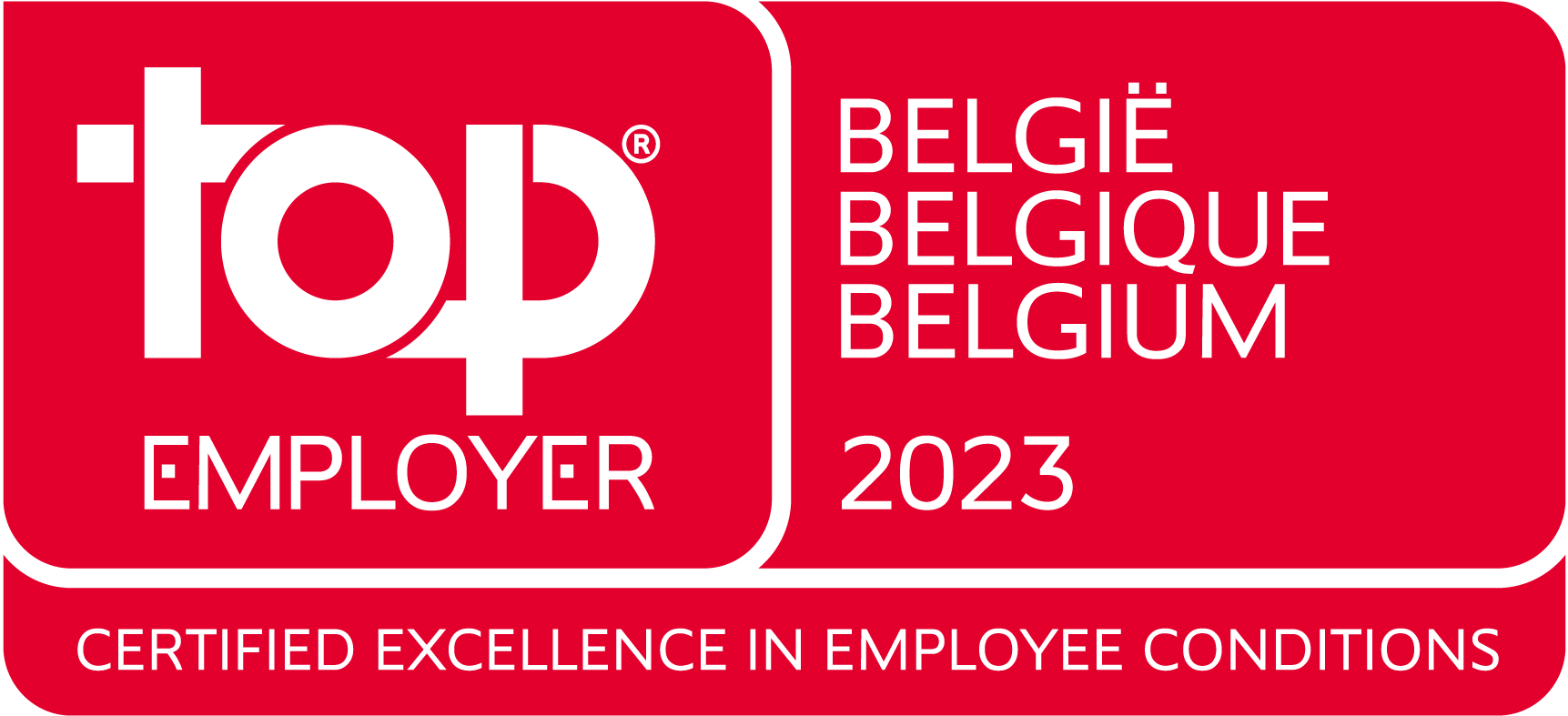 Badge Top Employer Certified - Belgique