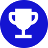 Trophy in a blue circle