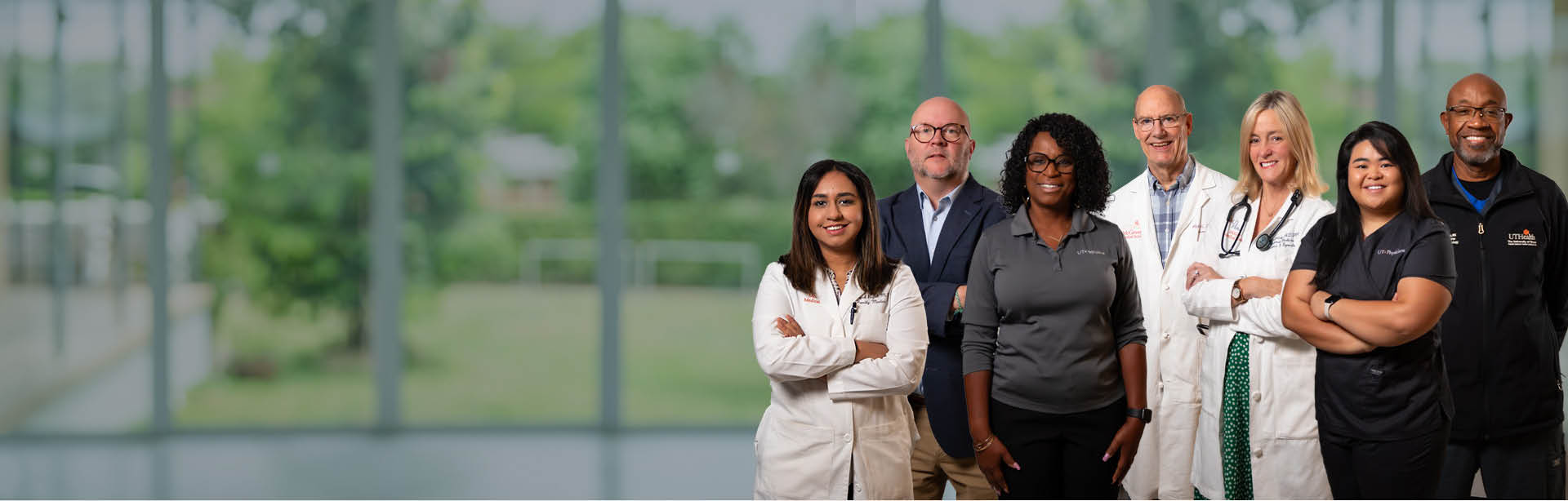 A diverse team of health care professionals