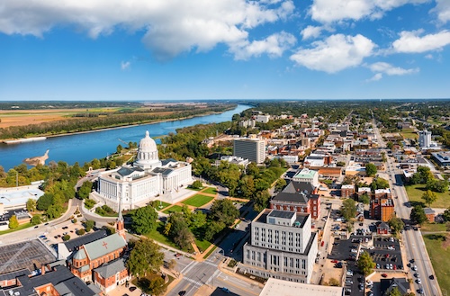 Aerial photo of Jefferson City