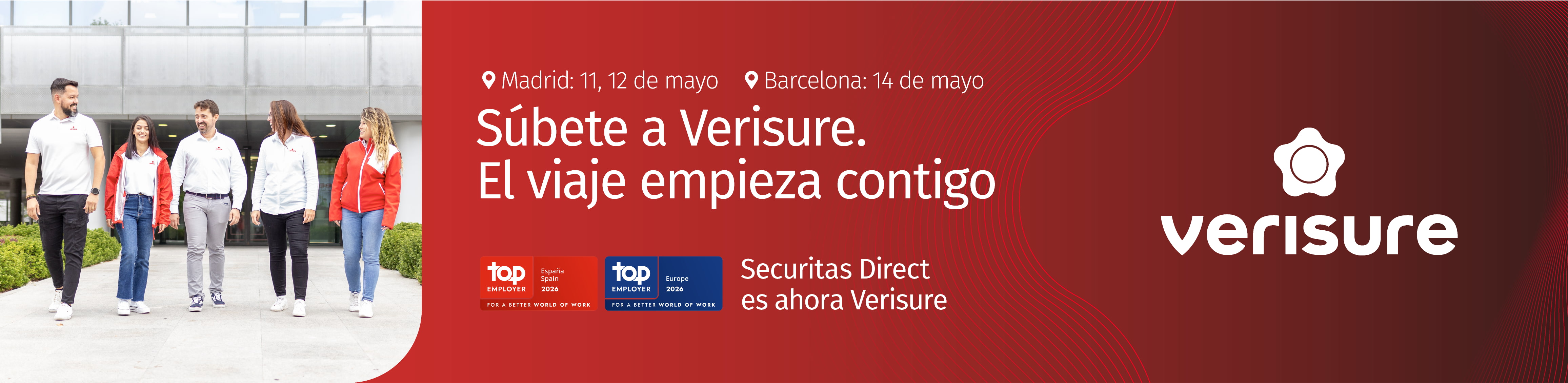 Recruiting Bus Verisure 2026 — Madrid 11 y 12 de mayo, Barcelona 14 de mayo