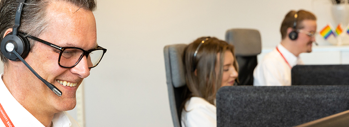 Medarbetare i Verisure kundtjänst