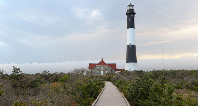Firehouse lighthouse in Long Island, NY.