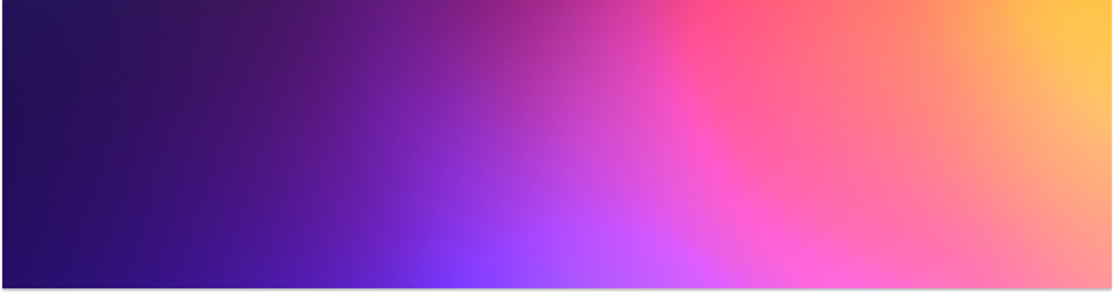 A gradient background transitioning from deep purple on the left to bright orange on the right, with hues of pink and blue in between. The colors blend smoothly, creating a vibrant and dynamic backdrop suitable for various content highlighting diversity and inclusion themes.