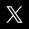 X (formerly Twitter) logo on black background