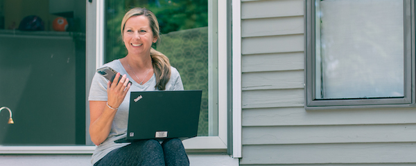 Employee working outside