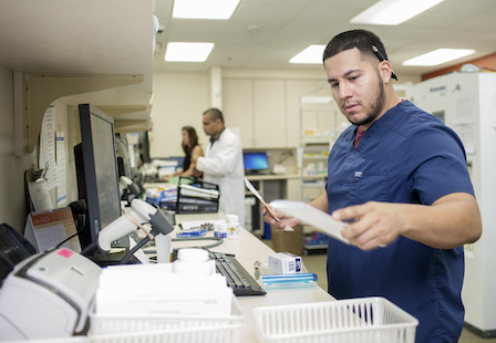 Employee working in one of our pharmacies
