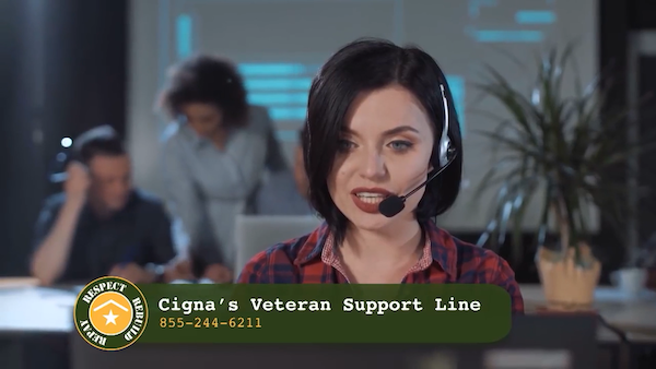 Cigna Group video showing the resources available for military members and veterans