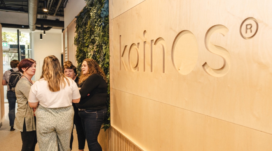 Group of people socialising in an office