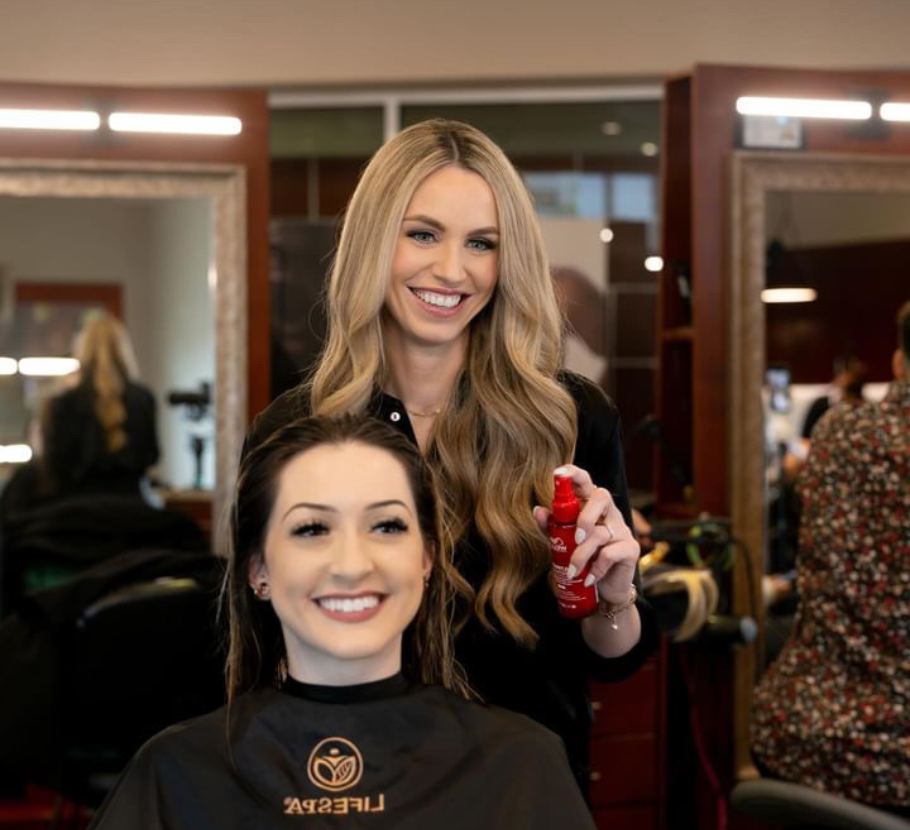 Female stylist with her client at Life Spa.