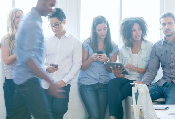 Grupo de jóvenes profesionales