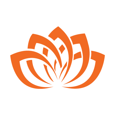 image of orange lotus flower graphic